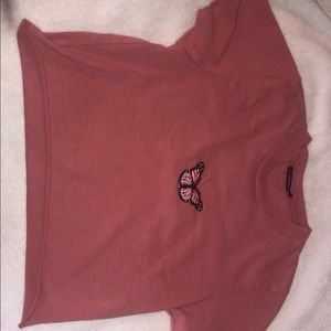 Brandy Melville butterfly crop top